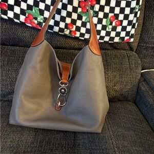 Dooney & Bourke Gray and Brown Hobo Bag